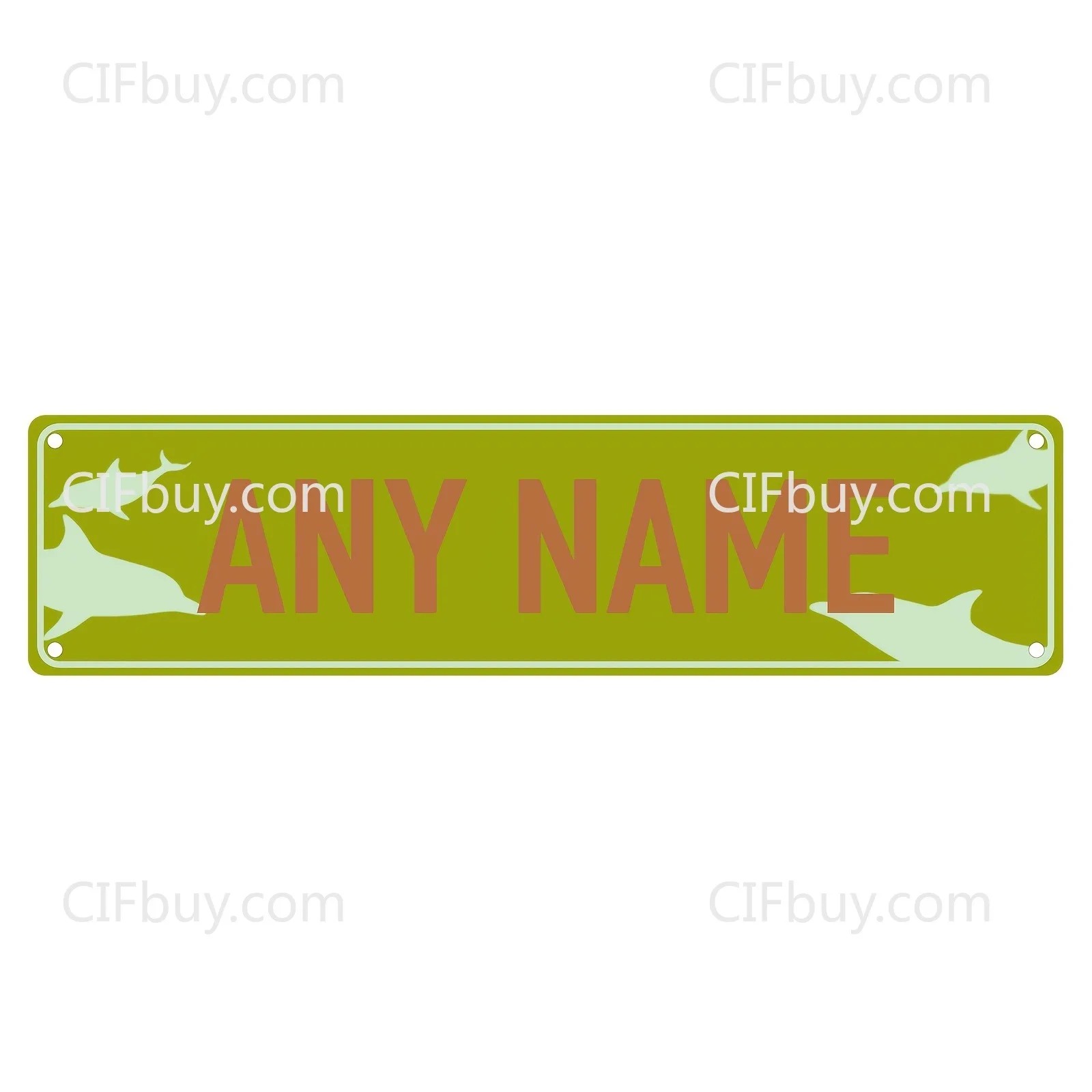 Home Bar Cafe - CIFbuy 2D Dolphin Metal Plaque,Personalized Sign