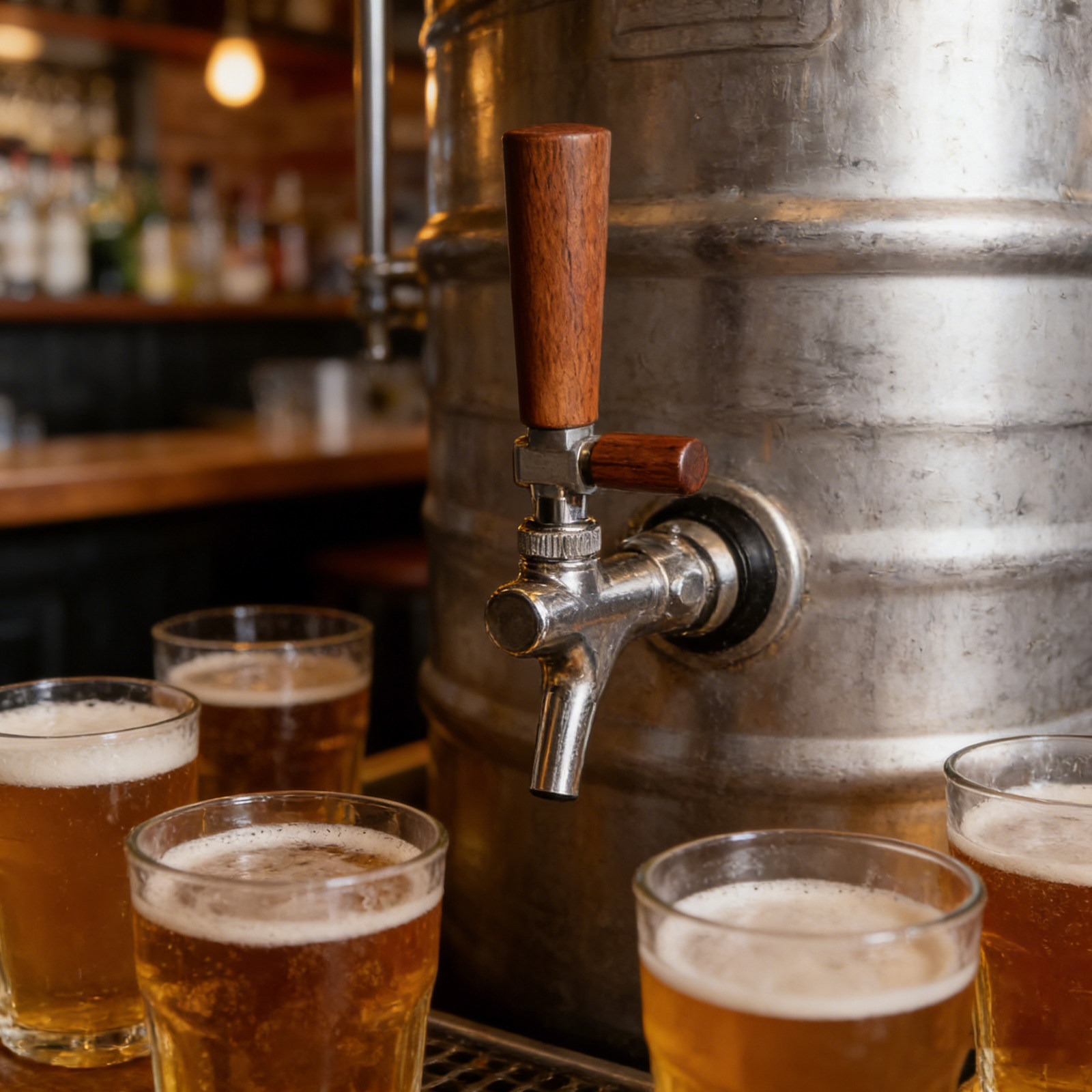 Rustic Wooden Beer Tap Handle  - Home Bar And Restaurant recension och pris