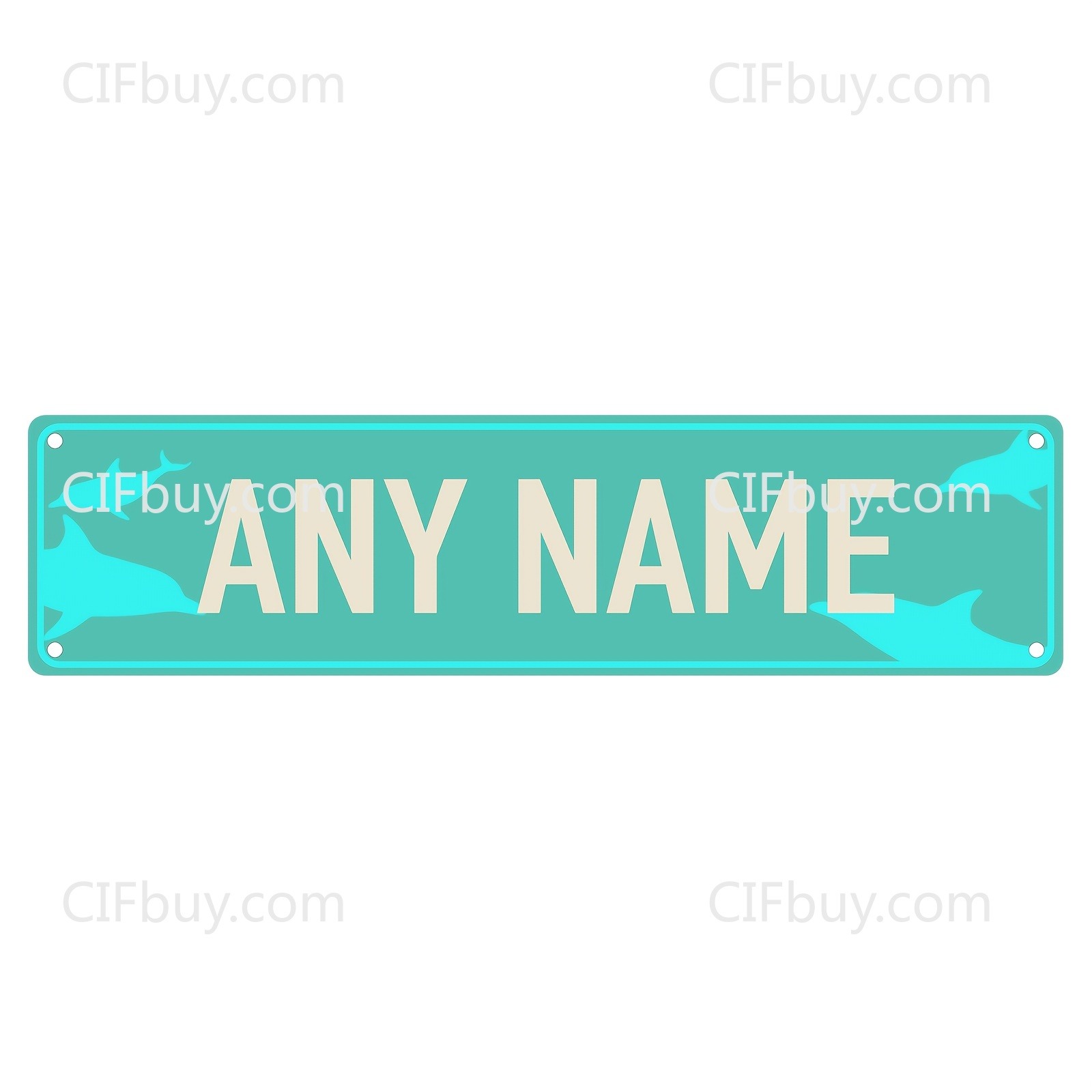 Personalized 2D Dolphin Metal  - Home Bar Cafe recension och pris