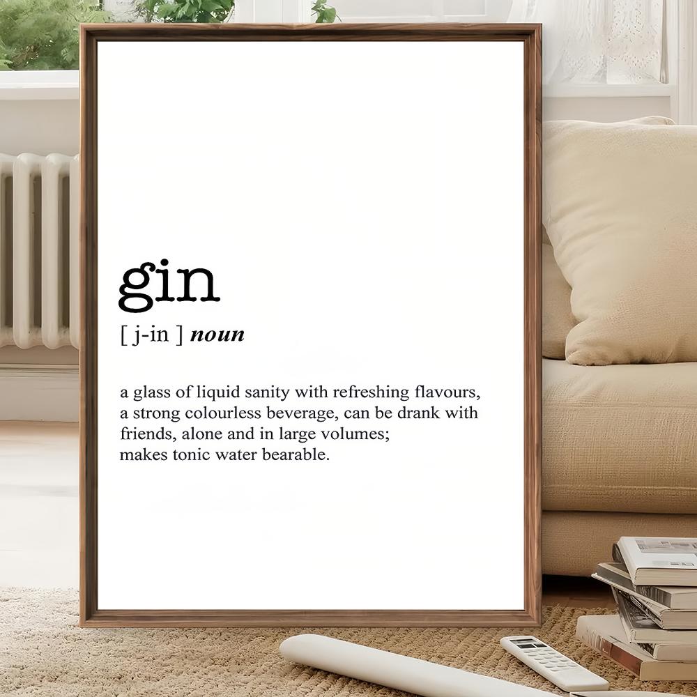 GIN Word Definition HD Wall Ar - Home Bar Word recension och pris
