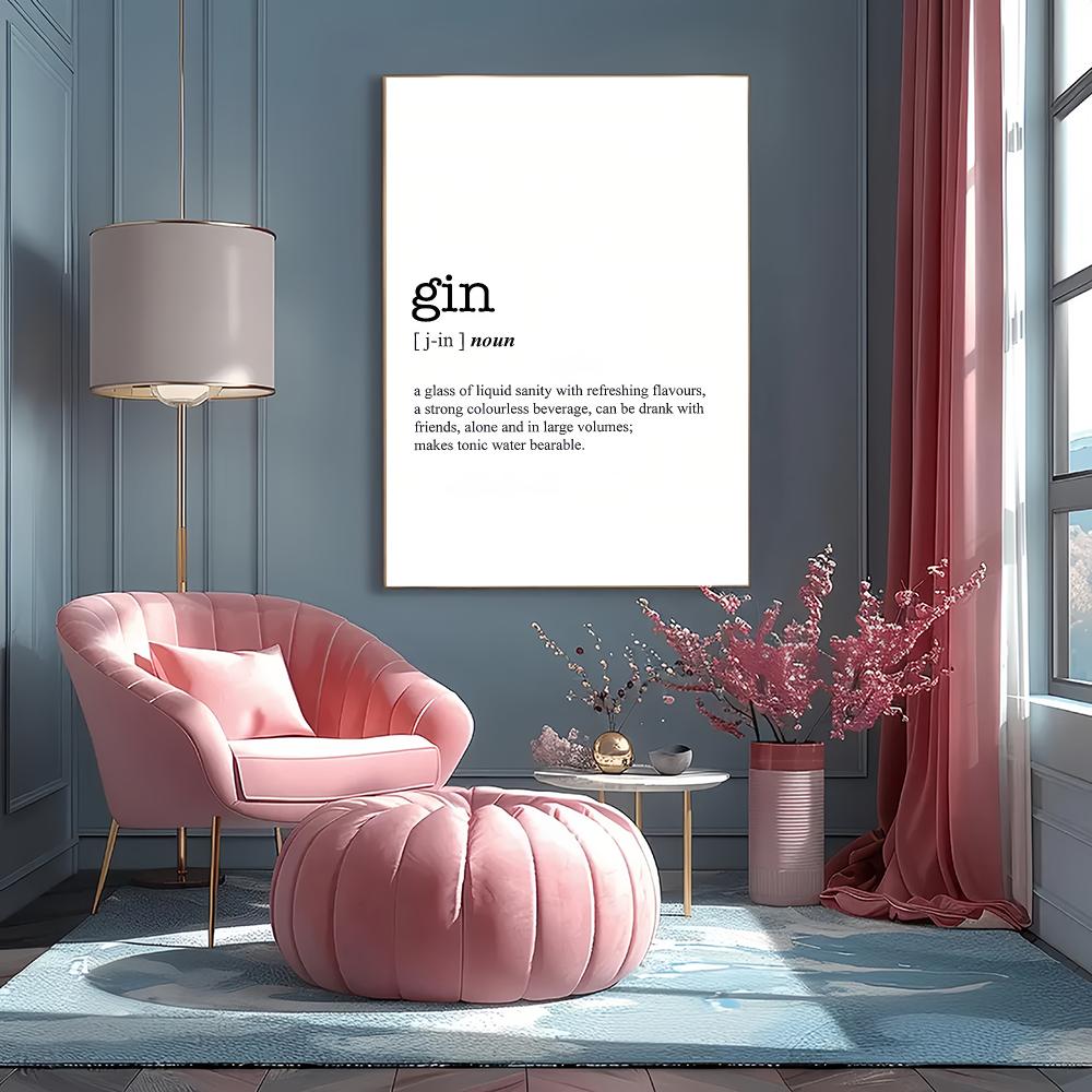 GIN Word Definition HD Wall Ar - Home Bar Word recension och pris