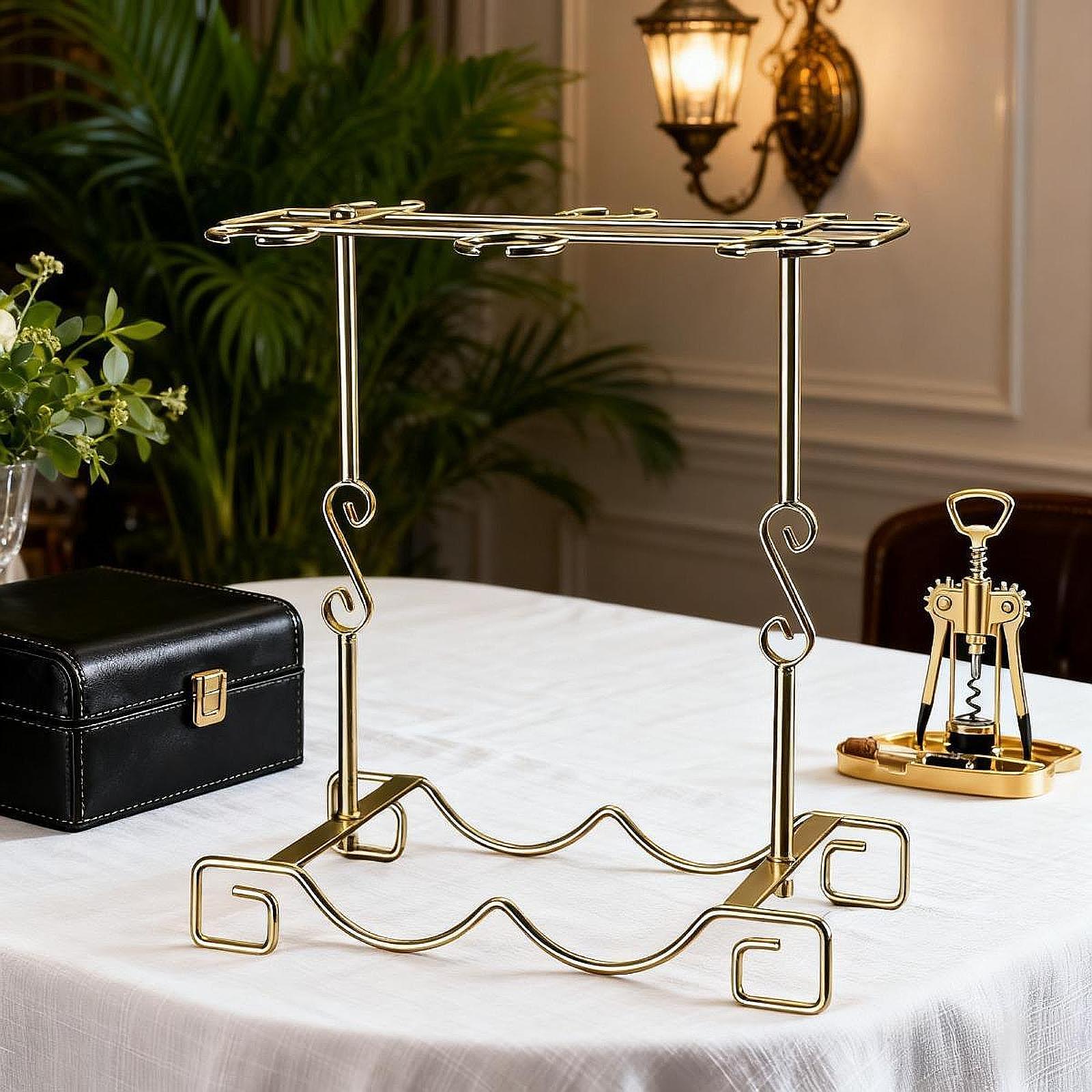 Tabletop Goblet Holder Iron Wi - Home Bar Stand recension och pris